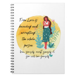 Cuaderno Amor Verdadero es Conocerse y Aceptarse - Ámate a 