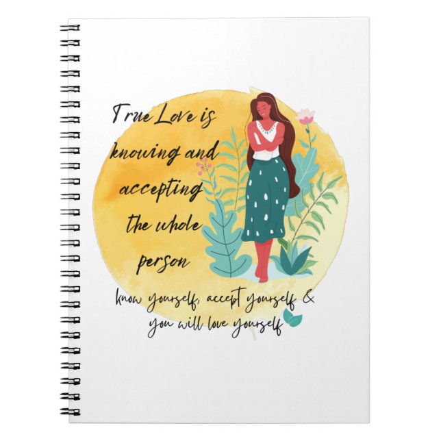 Cuaderno Amor Verdadero es Conocerse y Aceptarse - Ámate a  (Frente)