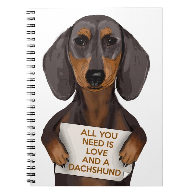 Cuaderno Amor y Dachshund (Frente)