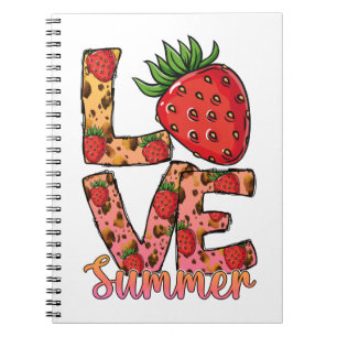 Cuaderno Amor y verano Rosa y marrón Fresca fresa