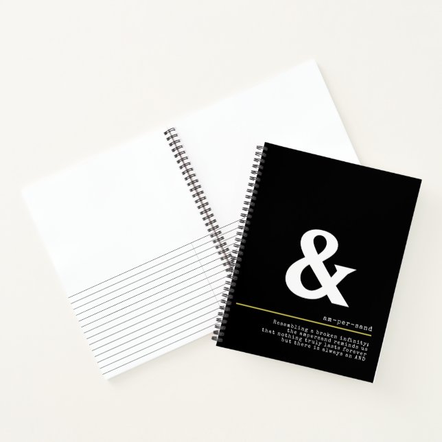 Cuaderno Ampersand Minimal White Typography Poster (Interior)