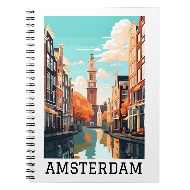 Cuaderno Amsterdam Países Bajos Canal Travel (Frente)