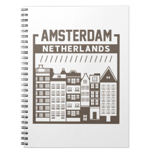 Cuaderno Amsterdam Países Bajos Paisaje Urbano Antiguo