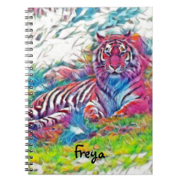 Cuaderno Amur Tiger in pink Spiral notebook