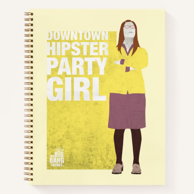 Cuaderno Amy | Chica del centro de Hipster Fiesta (Anverso)