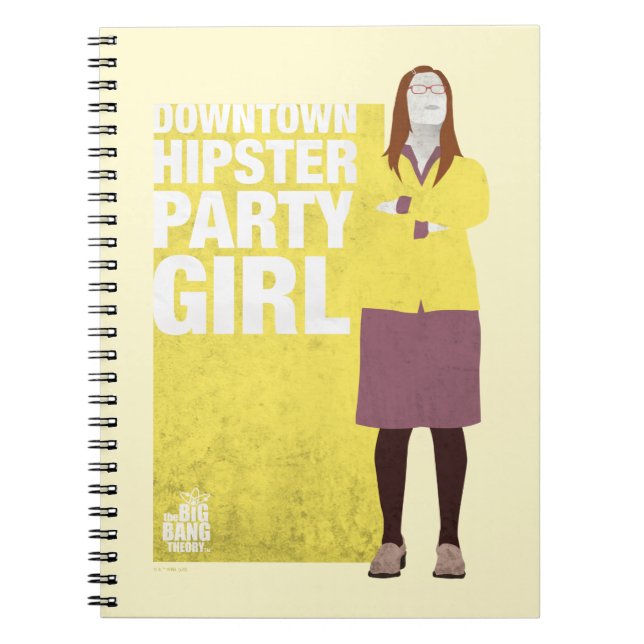 Cuaderno Amy | Chica del centro de Hipster Fiesta (Frente)