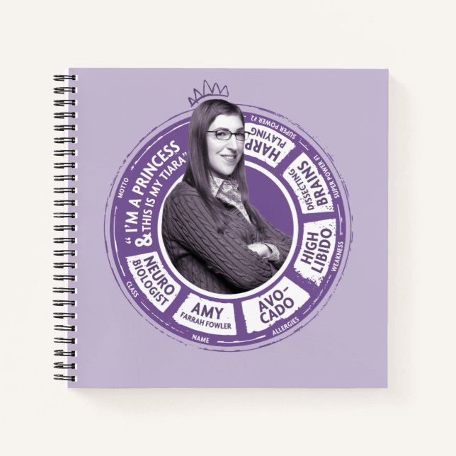 Cuaderno Amy Farrah Fowler Info Graphic (Anverso)