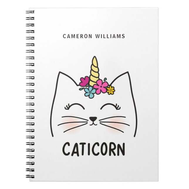 Cuaderno Añada su | conocido Caticorn (Frente)