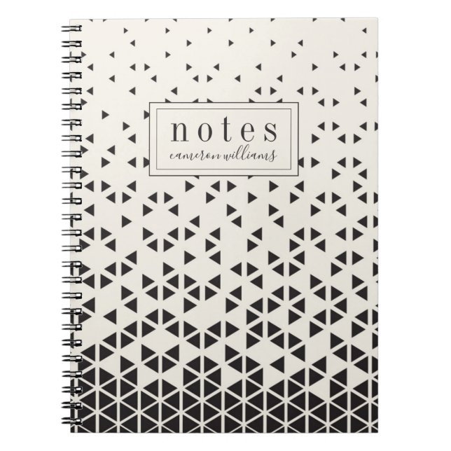 Cuaderno Añada su diseño geométrico el | abstracto conocido (Frente)