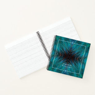 Cuaderno Añade tu nombre   Pluma Fractal Ave del Paraíso