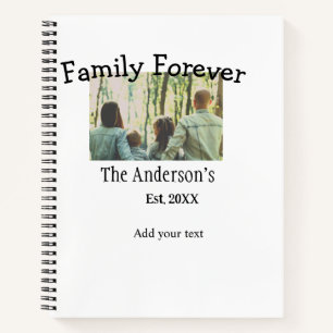 Cuaderno Añadir el nombre de la familia foto año vacaciones