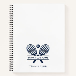 Cuaderno Añadir el nombre del club Tennis Team a cualquier 