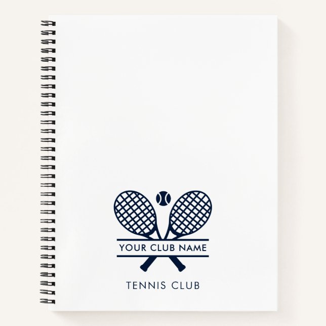 Cuaderno Añadir el nombre del club Tennis Team a cualquier  (Anverso)