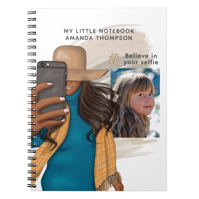 Cuaderno Añadir foto con tema Selfie (Frente)