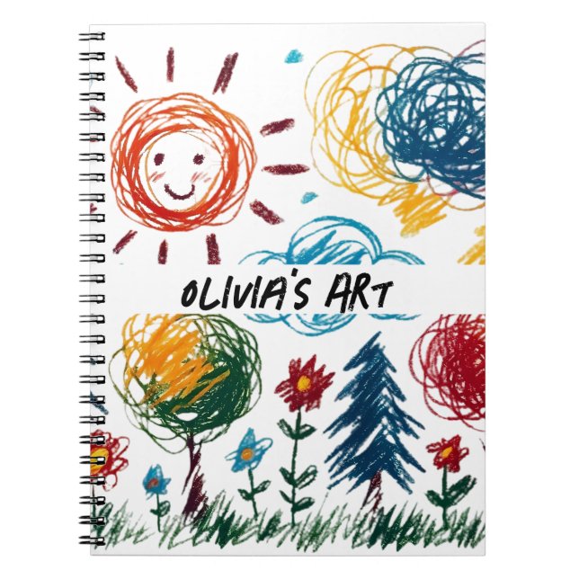 Cuaderno Añadir la ilustración de tu hijo a esto (Frente)