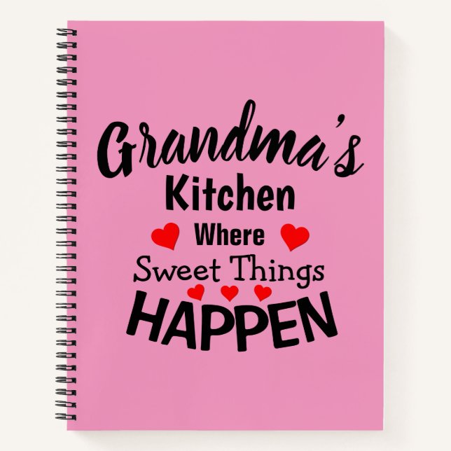 Cuaderno Añadir nombre cambiar todo el texto Abuela Cocina  (Anverso)