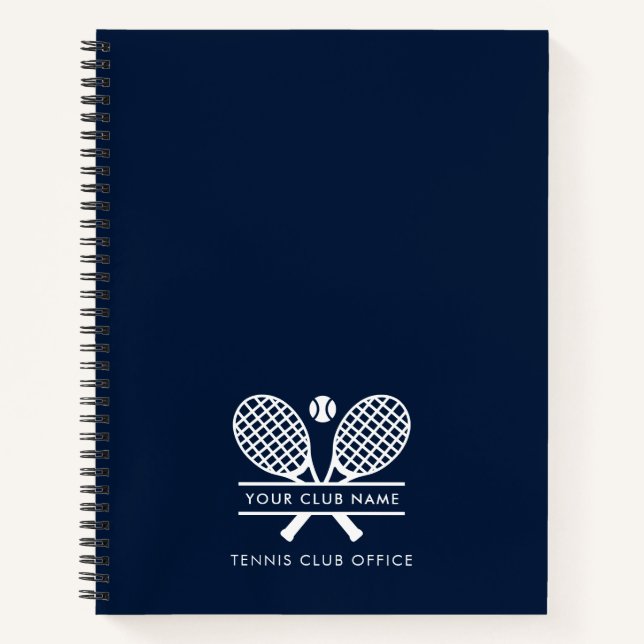 Cuaderno Añadir nombre club Tenis Equipo deportivo Oficina  (Anverso)