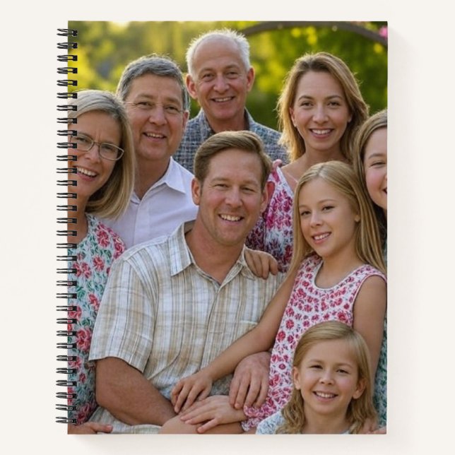 Cuaderno Añadir Personalizar de fotografía de Reunión Famil (Anverso)