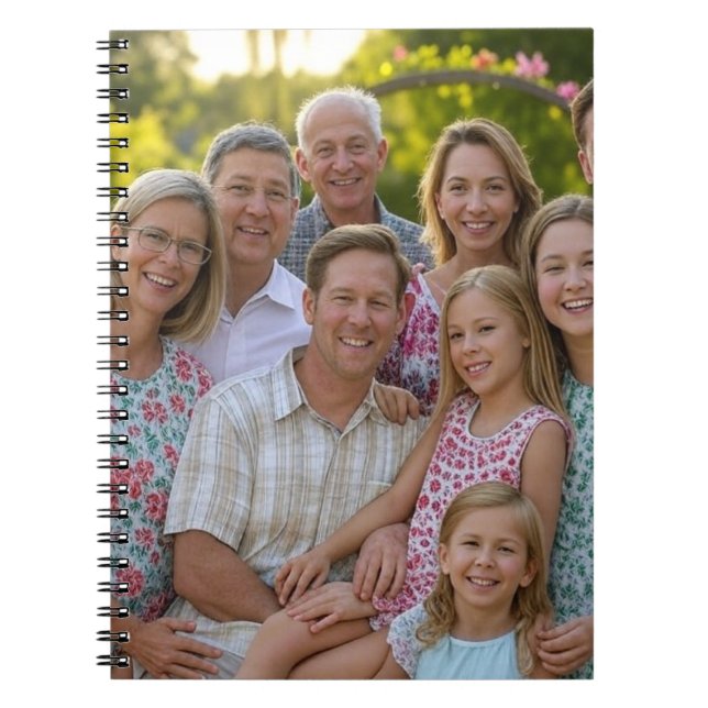 Cuaderno Añadir Personalizar de fotografía de Reunión Famil (Frente)