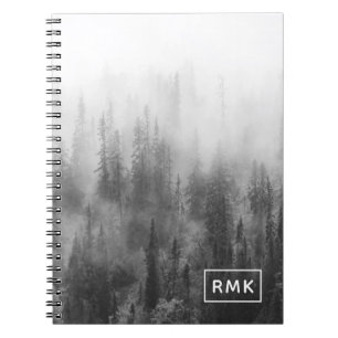 Cuaderno Añadir su monograma   Bosque en niebla