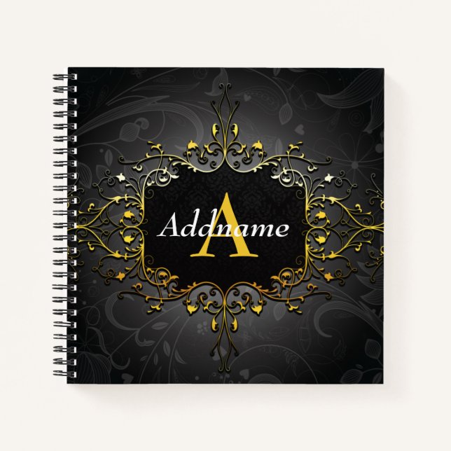 Cuaderno Añadir su nombre e inicial (Anverso)