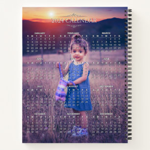Cuaderno Añadir su propio calendario de fotos 2024   Portát