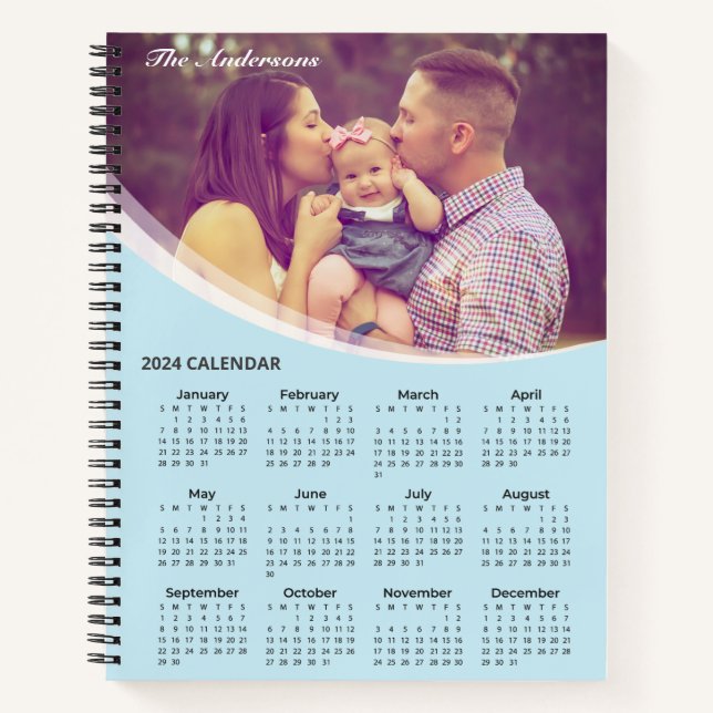 Cuaderno Añadir su propio calendario de fotos familiares 20 (Anverso)