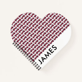 Cuaderno Añadir tu nombre camión de bomberos rojos personal