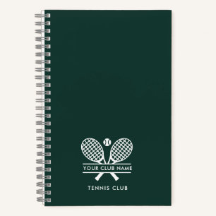 Cuaderno Añadir tu nombre de club Tennis Team Green Swag