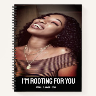 Cuaderno Añadir tu propia foto moderna negrita Personalizad