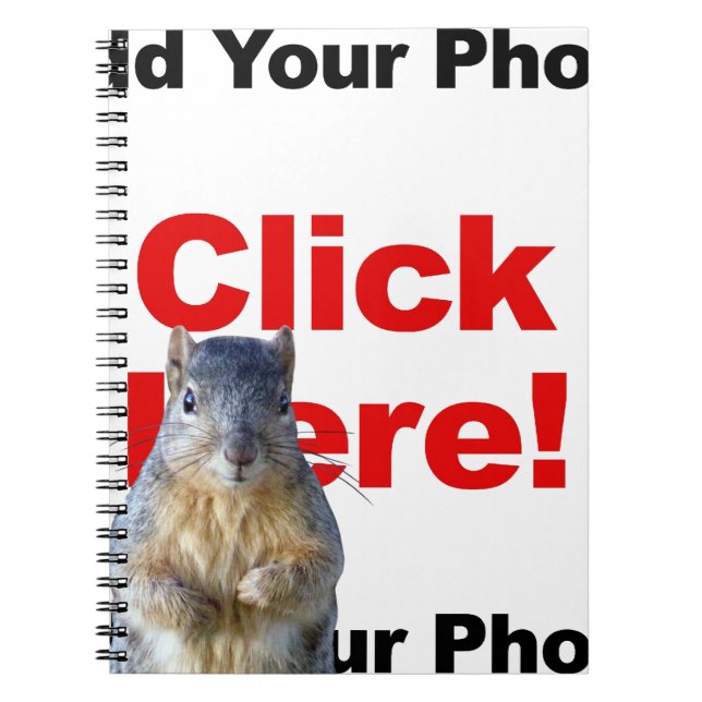 Cuaderno Añadir un Personalizado de ardilla (Frente)