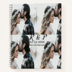 Cuaderno Añadir una foto de pareja de recién casados añadir