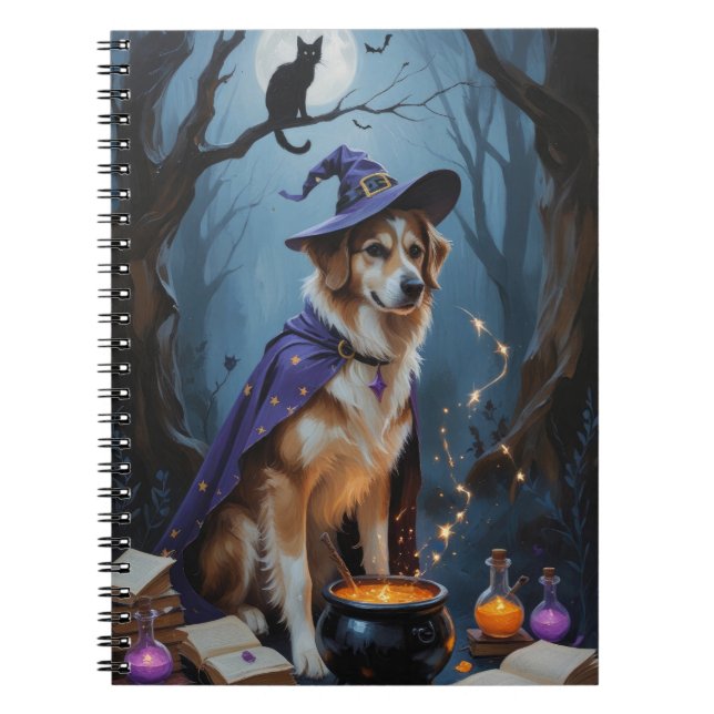 Cuaderno Anatolian Shepherd Whimsical Halloween Pintura (Frente)