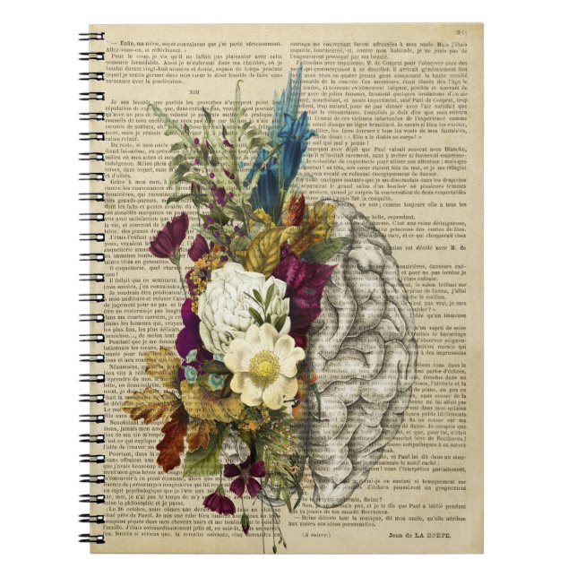 Cuaderno anatomía cerebral floral médica (Frente)