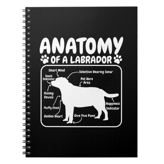 Cuaderno Anatomía de perro de Labrador (Frente)