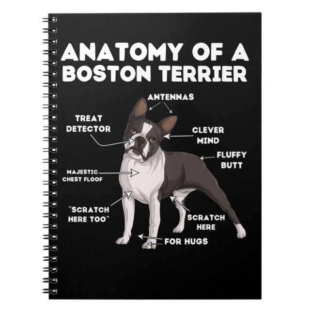 Cuaderno Anatomía de un Boston Terrier (Frente)