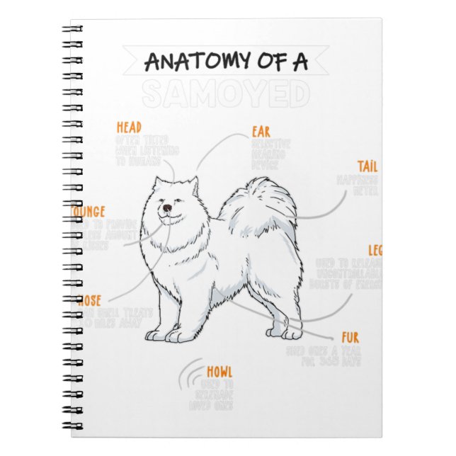 Cuaderno Anatomía De Un Regalo De Amante De Perro Gracioso (Frente)