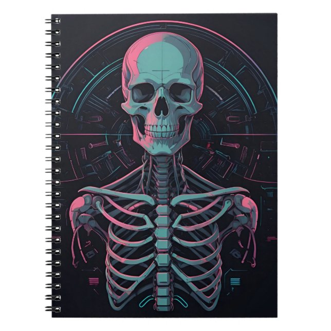 Cuaderno Anatomía Skeleton Cyber Art (Frente)