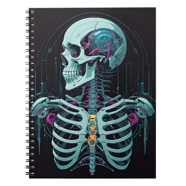 Cuaderno Anatomía Skeleton Cyber Art (Frente)