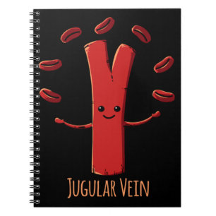 Cuaderno Anatomía vena yugular enfermera médico estudiante