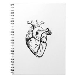 Cuaderno Anatomical Heart Vintage Line Art