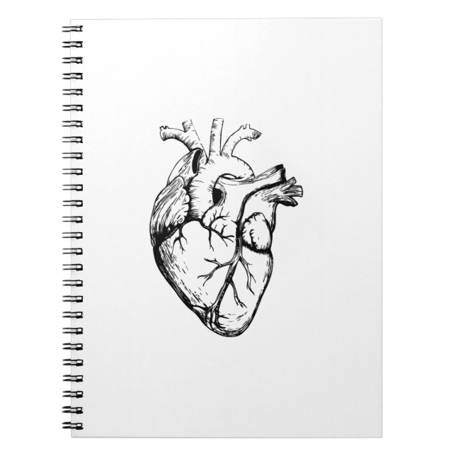Cuaderno Anatomical Heart Vintage Line Art (Frente)