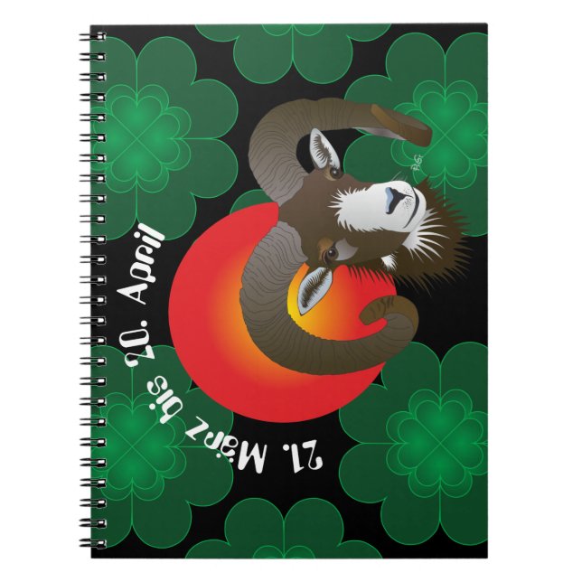 Cuaderno Ancha 21. März bis 20. April Notizheft (Frente)