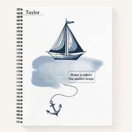 Cuaderno Anchor and Beach Notebook