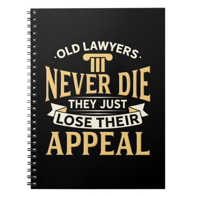 Cuaderno Ancianos Abogados Que Simplemente Pierden Su Apela (Frente)