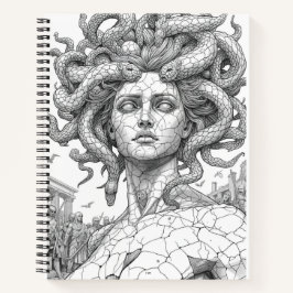 Cuaderno Ancient Medusa Gorgon - Weathered Marble Statue St