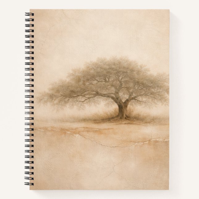 Cuaderno Ancient Oak | Southern Oak Tree Art | Notebook (Anverso)
