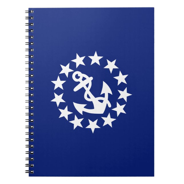 Cuaderno Ancla de bandera náutica estadounidense tiene azul (Frente)
