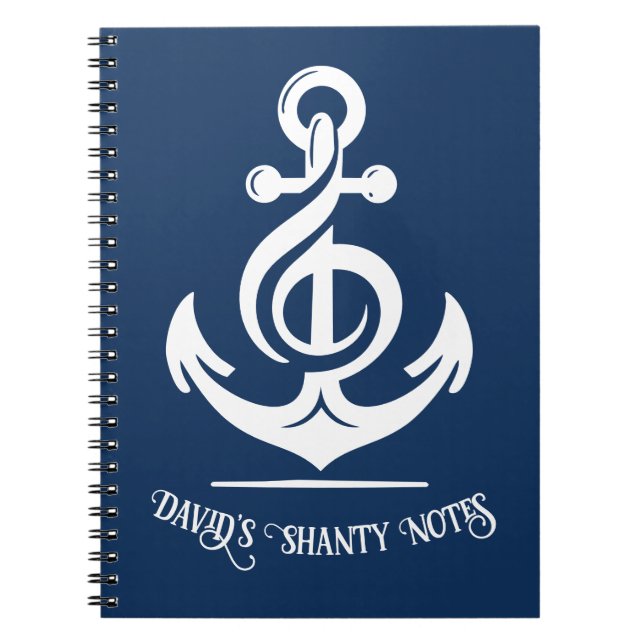 Cuaderno Ancla de melodía náutica (Frente)