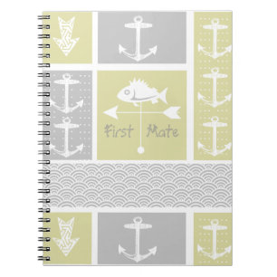Cuaderno Ancla gris amarillo naumático Vane